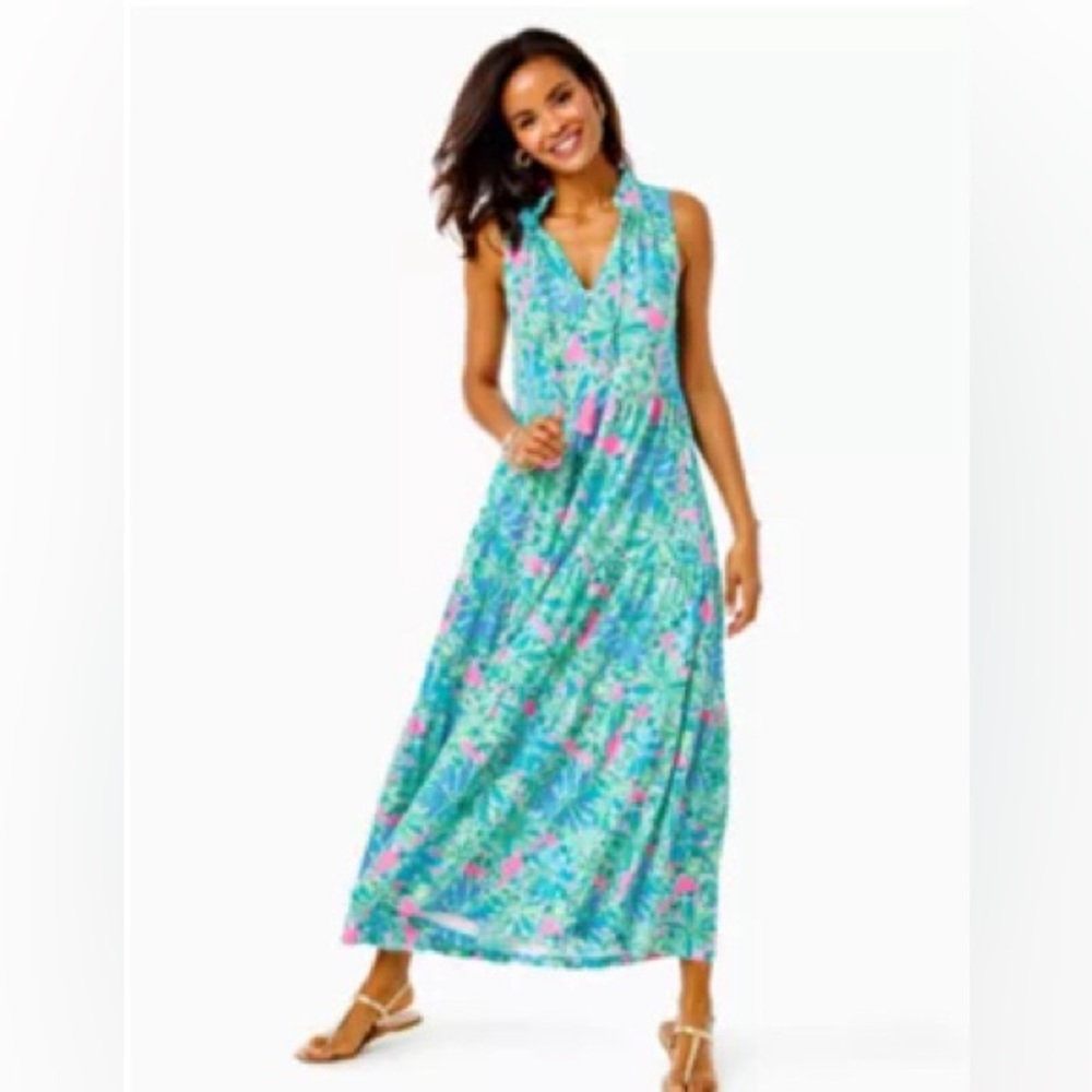 Lilly Pulitzer Malone Maxi Dress. Soliel pink. Size medium